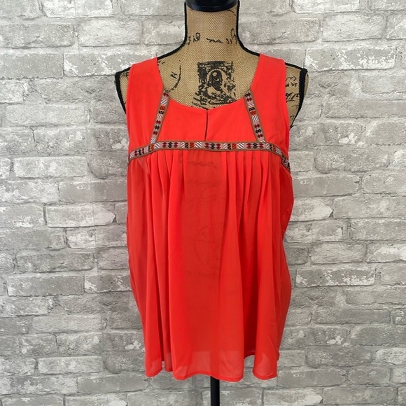 Charming Charlie Orange Tank Top - Picture 1 of 5
